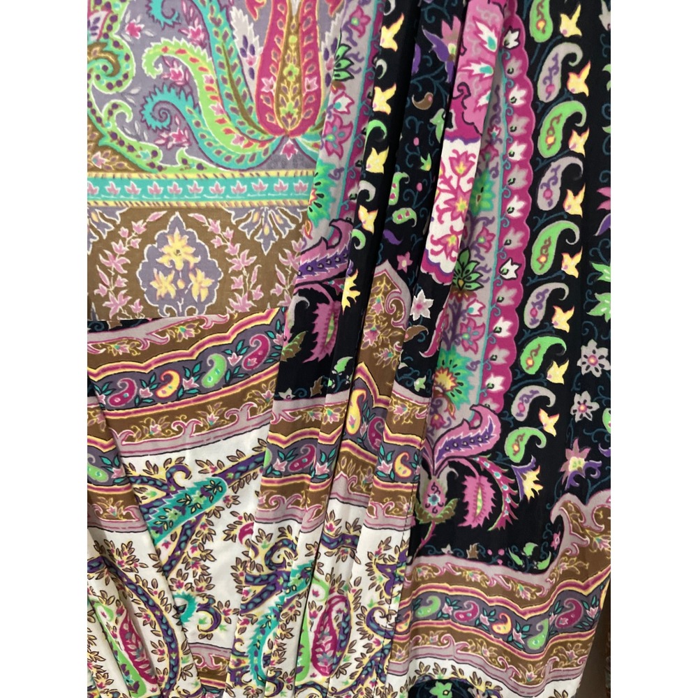 Etro Italy Paisley Stretch Jersey Midi Dress Multi Color Size IT 46 US 10 - Picture 9 of 11